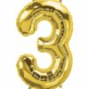 Large Gold Number Balloon