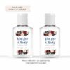wedding favor hand sanitizer labels burgundy navy floral set of 20
