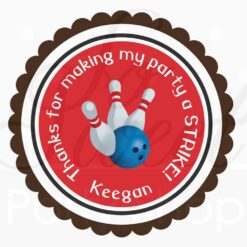 Bowling Party Sticker Set