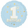 Boy's First Birthday Foil Balloon